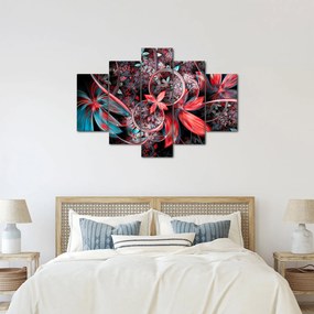 Tablou abstract cu flori exotice (150x105 cm)