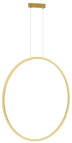 Lustr LED SATURNO 46W, 80 cm, IP44, auriu, cu cablu