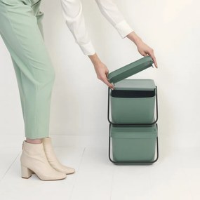 Cos depozitare sau reciclare Brabantia Sort&Go 1006309, 20 L, 22,5x45x28 cm, Stivuibil, Plastic, Verde închis