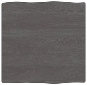 363992 vidaXL Blat masă, 40x40x2 cm, maro, lemn stejar tratat contur organic