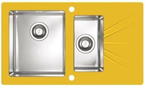 Chiuveta inox Alveus Karat 20 finisaj personalizat 86x50 cm stanga
