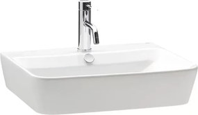 Lavoar pe blat Gala Emma Square alb lucios 55 cm