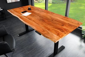 Birou cu inaltime reglabila electrica Mammut 180cm, salcam