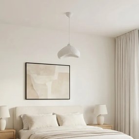 Brilagi - Lampă suspendată cu cablu WABI SABI 1xE27/40W/230V Ø 30 cm albă