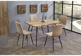 Masa dining Lemn Natural / Negru, IBSEN 120X80