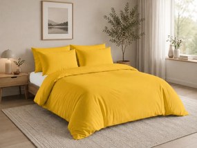 Lenjerie de pat din bumbac percale DOVER mustar Dimensiune lenjerie de pat: 2 buc 60 x 70 cm | 200 x 200 cm