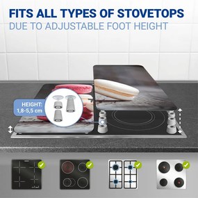 Set 2 protecții din sticlă pentru aragaz Wenko Macarons, 52 x 30 cm