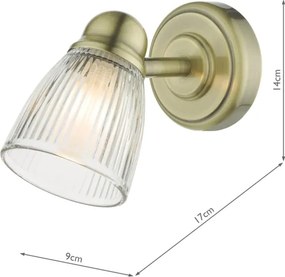 Där Lighting CED0775 - Lampă de perete pentru baie CEDRIC, 1xG9/25W/230V, IP44, din alamă