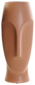 Vaza Face din ceramica maro 14x34 cm