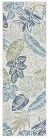 Covor pentru exterior și interior verde/albastru 80x230 cm Bella Leaf – Flair Rugs