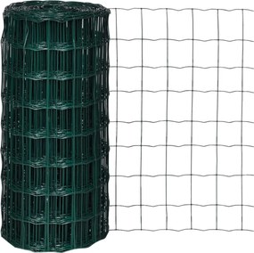 vidaXL Euro gard, verde, 25 x 0,8 m, oțel