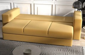 Canapea extensibilă dumonde cu ladă de depozitare si sezut confortabil din spuma high-density, Gloria Royal Muștar  240x100 cm