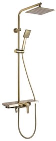 REA-P4121 - Set de duș BRAVO cu baterie, finisaj auriu periat