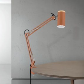 Orion GILI - Lampă de birou cu clemă, 1xE27/40W/230V, culoare cărămizie
