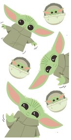 Prosop pentru copii din bumbac 70x140 cm Star Wars Baby Yoda – Jerry Fabrics