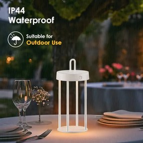 Lampă de masă tactilă LED, dimabilă, reîncărcabilă, pentru exterior GENTLE LED/1,5W/3,7V 3000 mAh IP44 albă