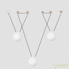 Lustra cu 3 pendule design modern MINE SPACE White 28375-3L