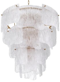 Candelabru LUX design deosebit Asinara L, sticla texturata