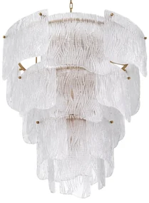 Candelabru LUX design deosebit Asinara L, sticla texturata