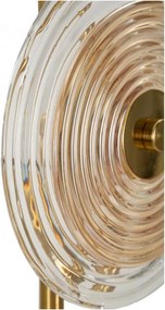 Veioză aurie cu abajur din sticlă (înălțime 63 cm) Venice – Mauro Ferretti