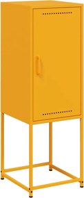 vidaXL Dulap înalt, galben muștar, 36x39x107 cm, oțel