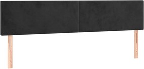 vidaXL Tăblii de pat, negru, 200x5x78/88 cm, catifea