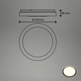 Brilo - Plafonieră LED IJUS, 24W, 230V, 3000K, Ø 43 cm