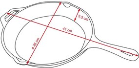 Tigaie de grătar din fontă SPRING