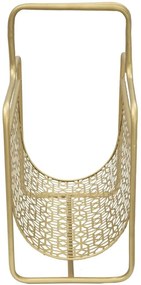 Suport pentru reviste auriu din metal, 37x22x44,5 cm, Glam Mauro Ferretti
