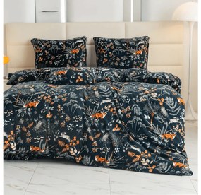Lenjerie de pat microplus VULPE SI IEPURE verde inchis Dimensiunile lenjeriei: 70 x 90 cm | 140 x 200 cm