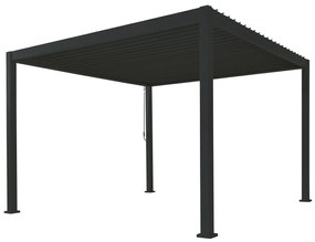 Pergola Reflect PREMIUM pentru gradina si terasa, aluminiu, antracit, 3x3 m