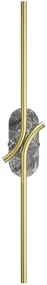 Aplica LED ambientala design minimalist Renaissance gri/alama