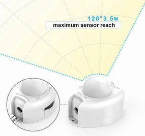 SET 2x bandă LED cu senzor 1,2 m LED/3,6W/230V Ecolite DX-CDA-2