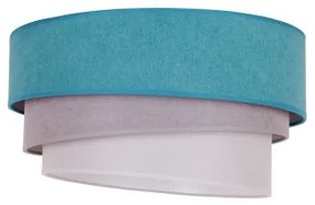 Lustră pe cablu Duolla TRIO 1xE27/15W/230V d. 45 cm turcoaz/gri/alb