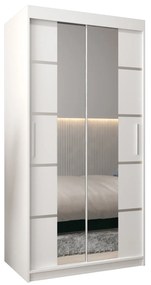 Dulap de haine 100 cm Verika 4 100 (alb). 1064251
