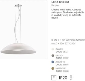 Pendul modern diam. 64cm LENA SP3 D64 Bianco 035727