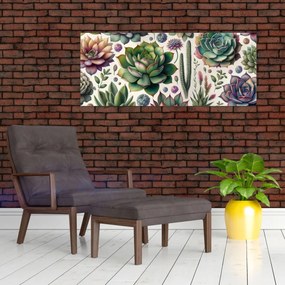Tablou - Plante suculente (120x50 cm)
