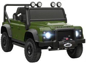 AIYAPLAY Mașină Electrică pentru Copii 3-5 Ani Land Rover 12V și Telecomandă Verde | Aosom Romania