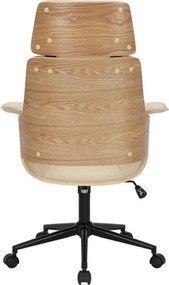 Scaun de birou pivotant Manhattan bej crem