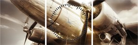 Tablou - Avion (cu ceas) (90x30 cm)