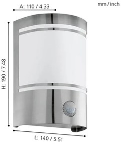 EGLO 30192 - Corp de iluminat exterior CERNO 1xE27/40W