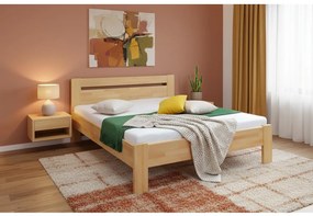 Pat matrimonial din lemn masiv AMARA 180x200 cm fag