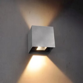 Aplică LED de exterior Brilagi CUBE LED/6W/230V gri IP54