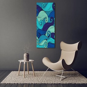Tablou pe sticlă acrilică Valuri abstracte