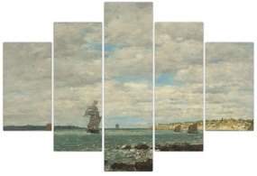 Tablou - Eugène Boudin, Coast of Brittany, reproducere (150x105 cm)