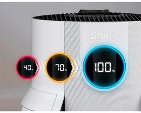 Purificator de aer Shark NeverChange HP150EU, 26W, Pana la 60 m², 5 viteze, Durata filtrul pana la 5 ani, Afisaj LED, Alb