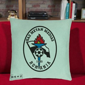 Perna Personalizata Gaz Metan Medias 1945 Fotbal, 40x40 cm, Verde Menta, Husa Detasabila, Perna Inclusa, BEKZ®