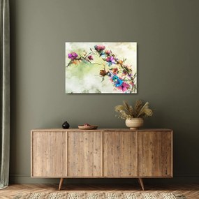 Tablou pe sticlă - Pictua cu flori (70x50 cm)