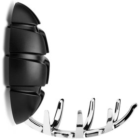 Cârlig negru/argintiu lucios de montat pe perete din plastic Bug – Spinder Design