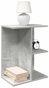 vidaXL Noptiera gri beton 46,5x29x61 cm Lemn prelucrat